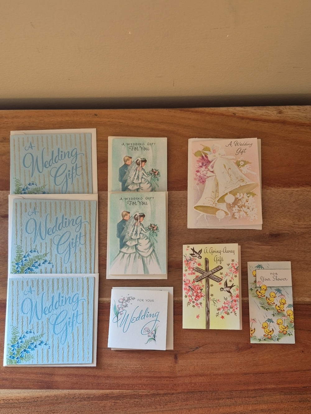 Vintage Gibson 40's / 50's Tiny Wedding Gift Tags / Card Assortment - Unused